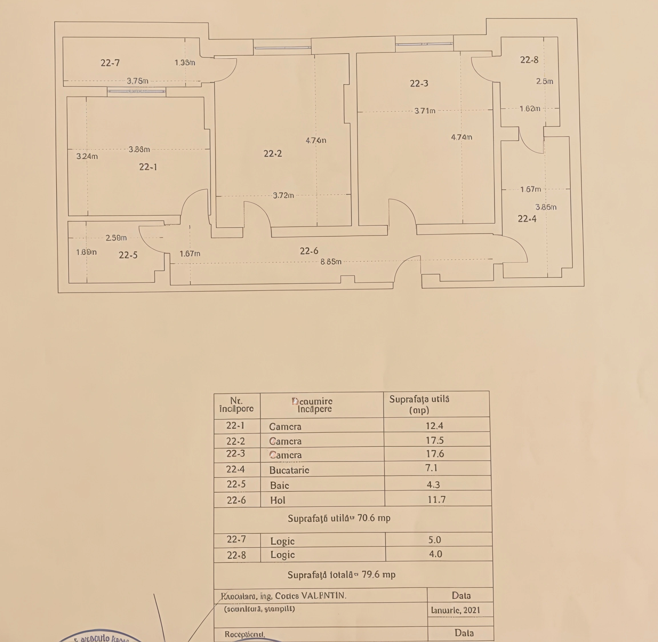 Apartament 3 camere 2021 TitanPallady 80mp Mobilat Utilat Centrala proprie Parcare inclusa (4)